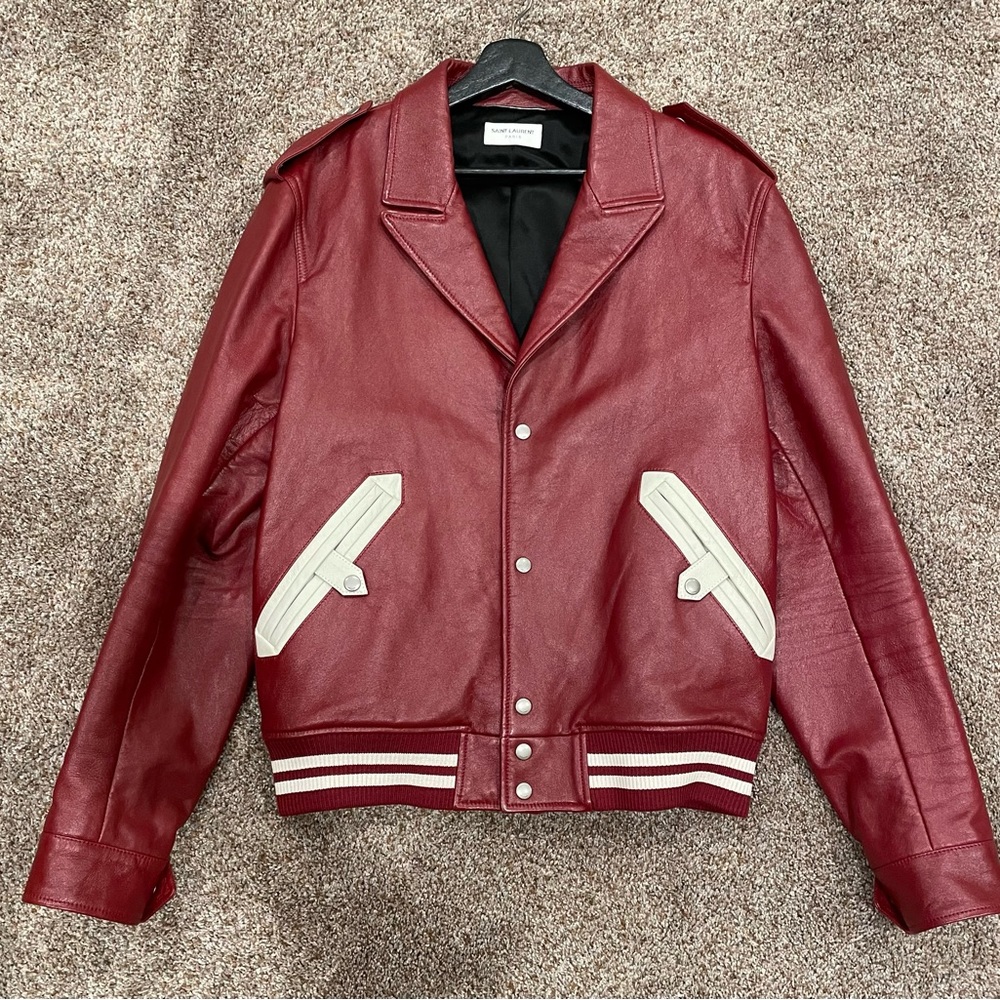 Saint Laurent Leather Teddy Jacket